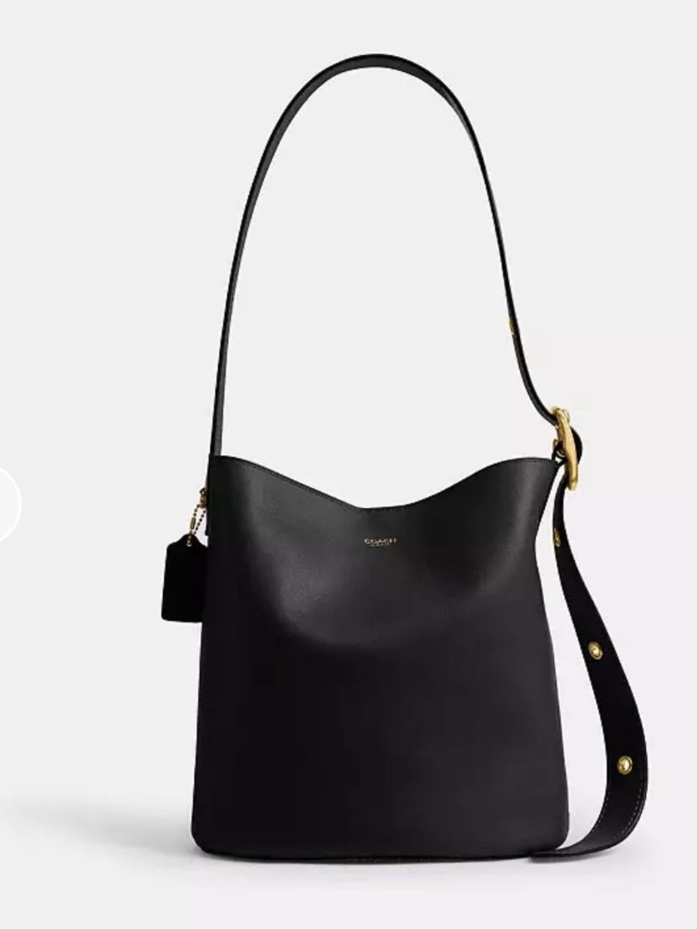 🖤 NWT COACH BLEECKER  BLACK SMOOTH LEATHER BUCKET BAG!🖤🖤